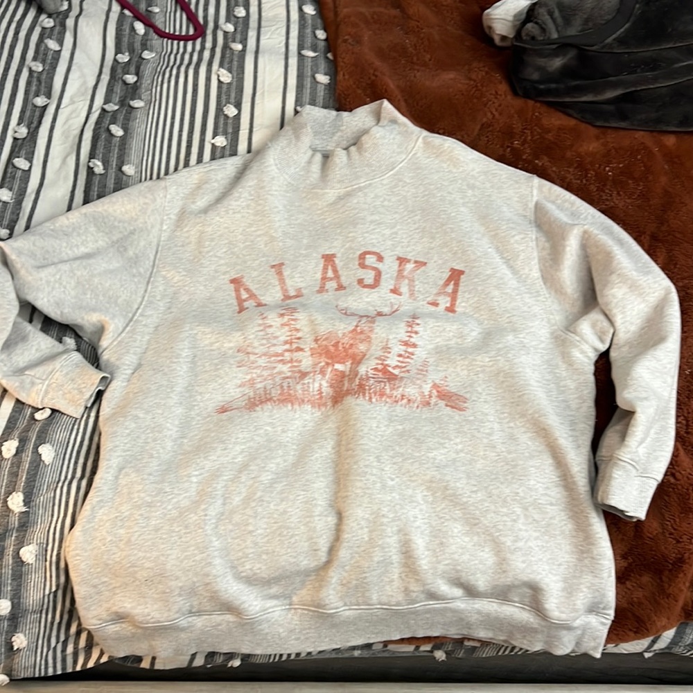Oversized Aerie mock neck Alaska sweatshirt